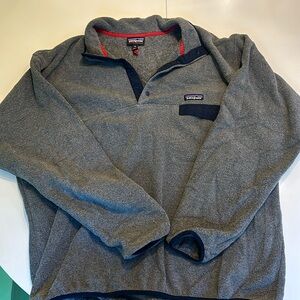 Men’s Patagonia Synchilla pullover grey and navy size xl